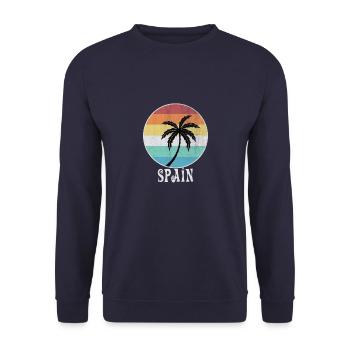 Spanien - Unisex Pullover - Navy - Vorne - Alina (178cm) & Michal (187cm)