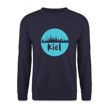 keel, skyline, circle, silhouette,blue - Unisex Sweatshirt - navy - Front - Alina (178cm) & Michal (187cm)