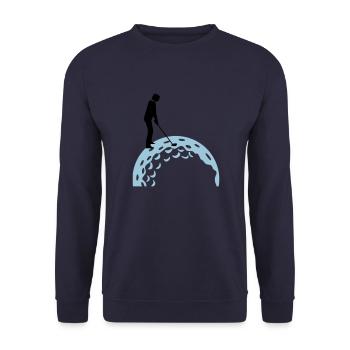 golfing (2c) - Sweat-shirt Unisexe - marine - Devant - Alina (178cm) & Michal (187cm)