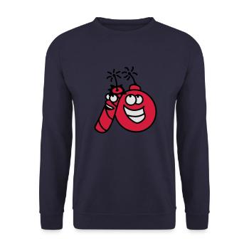 explosive - Unisex Pullover - Navy - Vorne - Alina (178cm) & Michal (187cm)