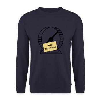 Und Tschüss - Unisex Pullover - Navy - Vorne - Alina (178cm) & Michal (187cm)