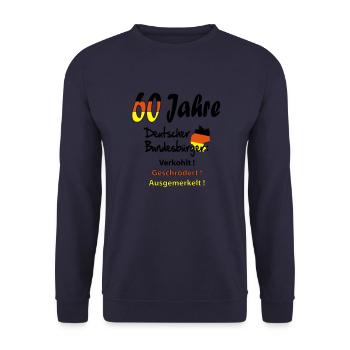 geburtstag60 - Unisex Sweatshirt - navy - Front - Alina (178cm) & Michal (187cm)