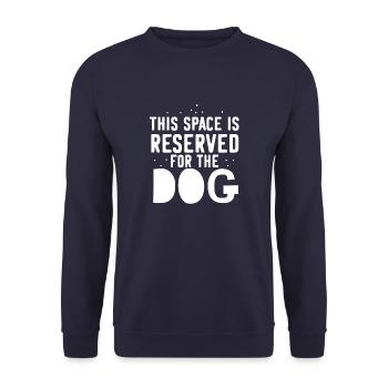 Cet espace est réservé au chien - Sweat-shirt Unisexe - marine - Devant - Alina (178cm) & Michal (187cm)