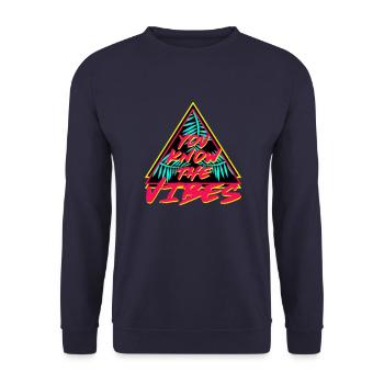 Sie jetzt die vibez - Unisex Pullover - Navy - Vorne - Alina (178cm) & Michal (187cm)