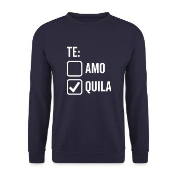 Teamo Tequila - Sweat-shirt Unisexe - marine - Devant - Alina (178cm) & Michal (187cm)