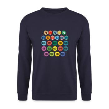 visuel vignettes fiscales - Sweat-shirt Unisexe - marine - Devant - Alina (178cm) & Michal (187cm)