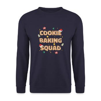 Biscuits Retour Troupe Cuisson pour Noël - Sweat-shirt Unisexe - marine - Devant - Alina (178cm) & Michal (187cm)