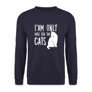Cats Owner Cute Kitten Cat Owner - Unisex Sweatshirt - navy - Front - Alina (178cm) & Michal (187cm)