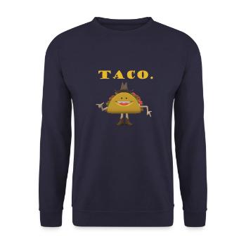 Taco Mexico Food cool USA - Unisex Sweatshirt - navy - Front - Alina (178cm) & Michal (187cm)