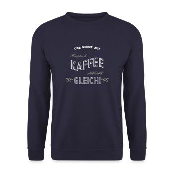 zitat ich liebe kaffee arbeitskollege geschenk - Unisex Pullover - Navy - Vorne - Alina (178cm) & Michal (187cm)