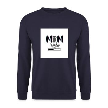 mom to be - Unisex Sweatshirt - navy - Front - Alina (178cm) & Michal (187cm)