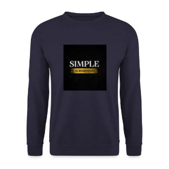 Simple Is Beautiful - Unisex Sweatshirt - navy - Front - Alina (178cm) & Michal (187cm)