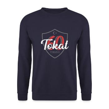 Tokat 60 - Unisex Sweatshirt - navy - Front - Alina (178cm) & Michal (187cm)
