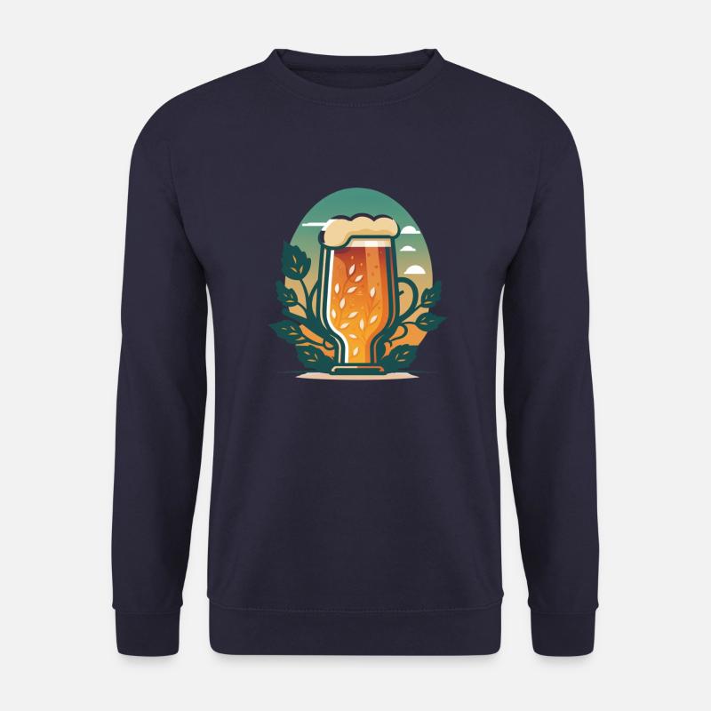 Beer glass with hops - Unisex Sweatshirt - navy