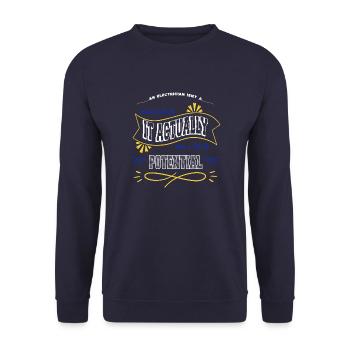 electrician apprentice engineer computer - Unisex Pullover - Navy - Vorne - Alina (178cm) & Michal (187cm)