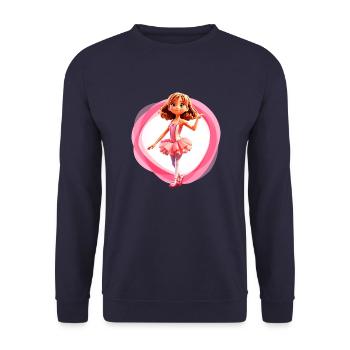 Ballet fille rose - Sweat-shirt Unisexe - marine - Devant - Alina (178cm) & Michal (187cm)