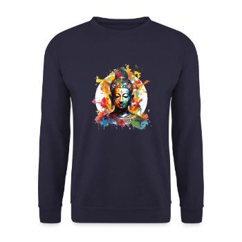 Méditation Pureté Sagesse Compassion Don - Sweat-shirt Unisexe - marine - Devant - Alina (178cm) & Michal (187cm)