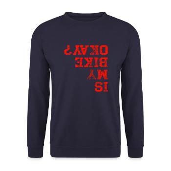 Bicycle Saying Funny Sayings Cycling - Unisex Sweatshirt - navy - Front - Alina (178cm) & Michal (187cm)