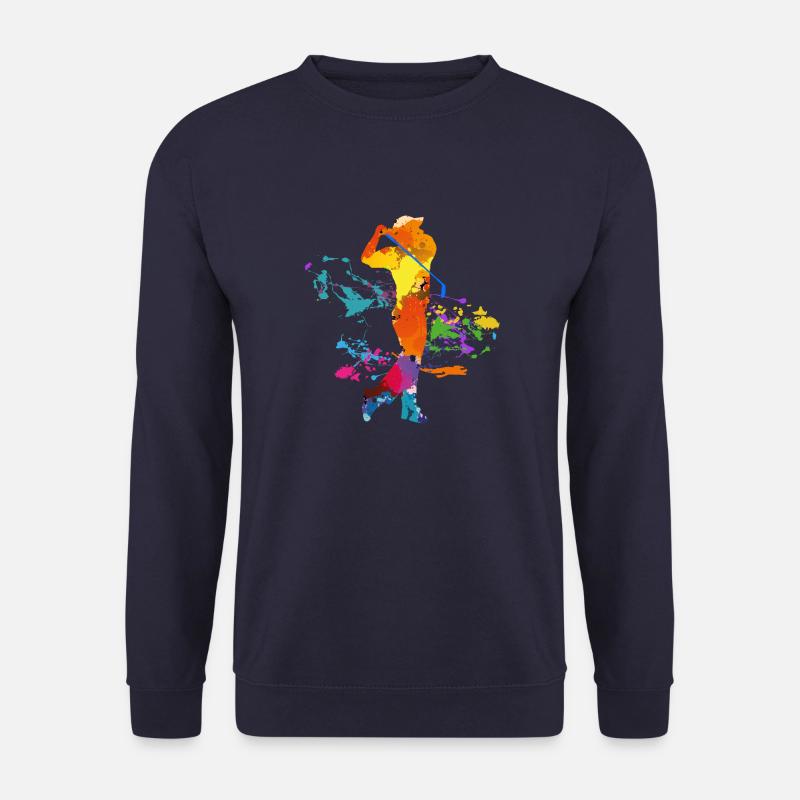 Golfspieler mit Abschlag - Unisex Pullover - Navy