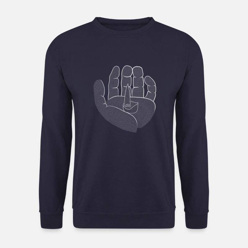 Kerze in der Hand - Unisex Pullover - Navy
