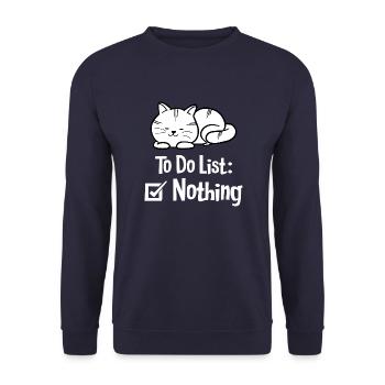 To Do List - Nothing - Unisex Pullover - Navy - Vorne - Alina (178cm) & Michal (187cm)