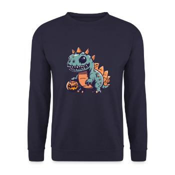 Dinosaure stégosaure Halloween Zombie - Sweat-shirt Unisexe - marine - Devant - Alina (178cm) & Michal (187cm)