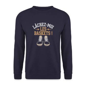 Lâchez-moi les baskets - Sweat-shirt Unisexe - marine - Devant - Alina (178cm) & Michal (187cm)
