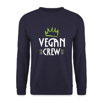 Vegan Crew - Unisex Sweatshirt - navy - Front - Alina (178cm) & Michal (187cm)