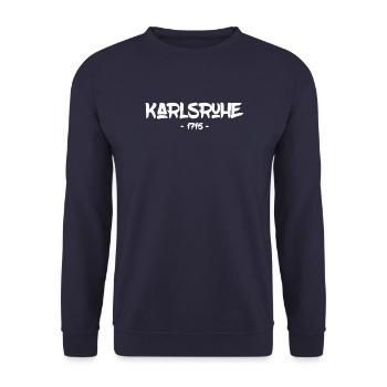 Karlsruhe - 1715 - Baden-Württemberg - Durlach - Unisex Pullover - Navy - Vorne - Alina (178cm) & Michal (187cm)