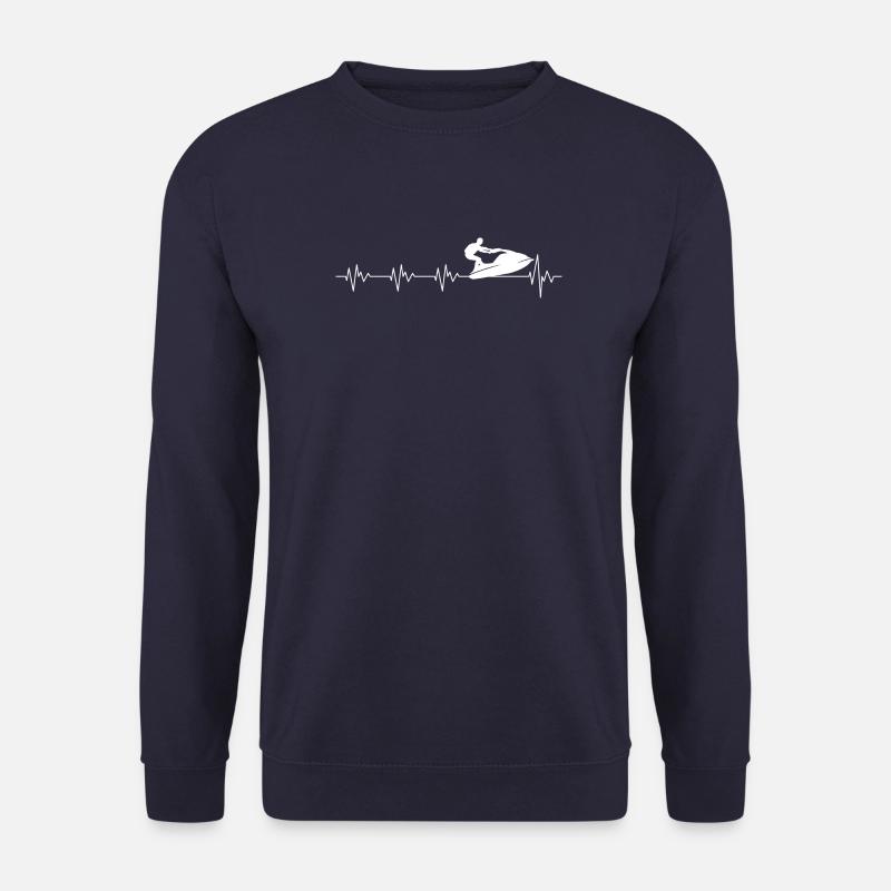 Rowing Heartbeat Silhouette - Unisex Sweatshirt - navy