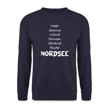 Nordsee Stimmung - Unisex Pullover - Navy - Vorne - Alina (178cm) & Michal (187cm)