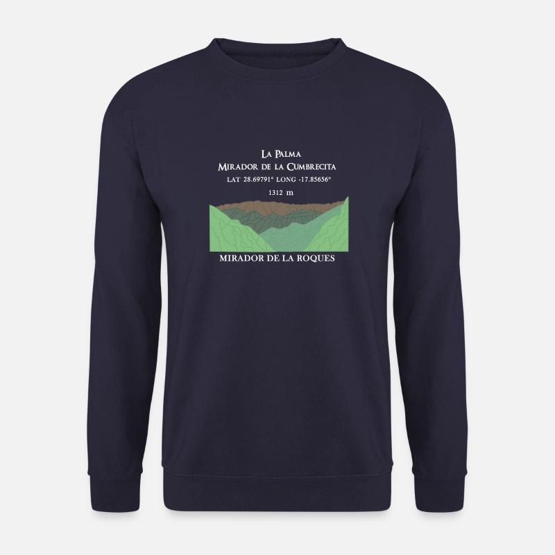 Berglandschaft, La Palma, Mirador de la Cumbrecita - Unisex Pullover - Navy