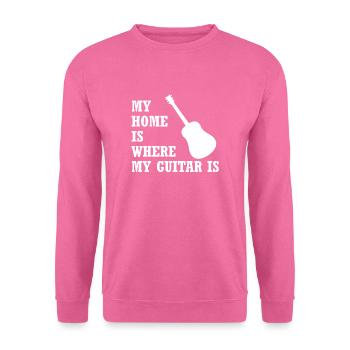 Guitar music punk rock electric guitar gift at home - Unisex Sweatshirt - pink - Front