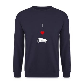 I Love Robot de fauchage - Sweat-shirt Unisexe - marine - Devant - Alina (178cm) & Michal (187cm)