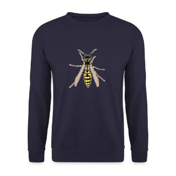Wespe / Hornisse / Biene - Unisex Pullover - Navy - Vorne - Alina (178cm) & Michal (187cm)