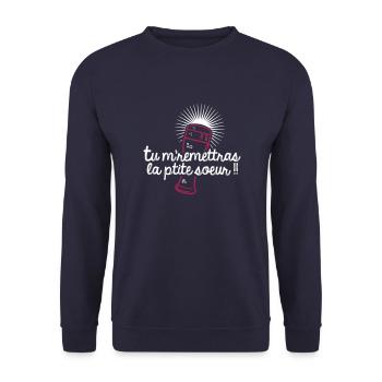 La petite soeur - Sweat-shirt Unisexe - marine - Devant - Alina (178cm) & Michal (187cm)