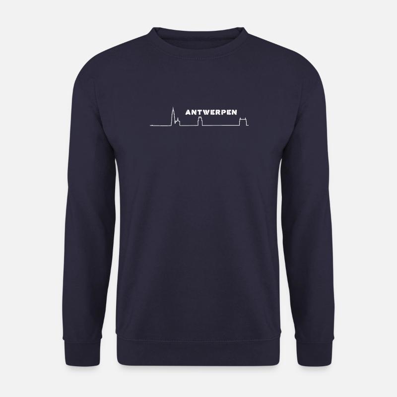 Antwerp Minimalist Skyline - Unisex Sweatshirt - navy