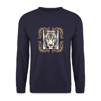 TIGRE 1 Le roi de la confiance - Sweat-shirt Unisexe - marine - Devant - Alina (178cm) & Michal (187cm)