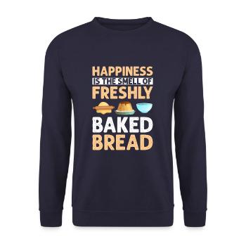 Smell Of Bread Funny Baking Baker - Unisex Sweatshirt - navy - Front - Alina (178cm) & Michal (187cm)