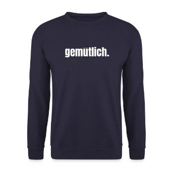 Cosy – warm feel-good design - Unisex Sweatshirt - navy - Front - Alina (178cm) & Michal (187cm)
