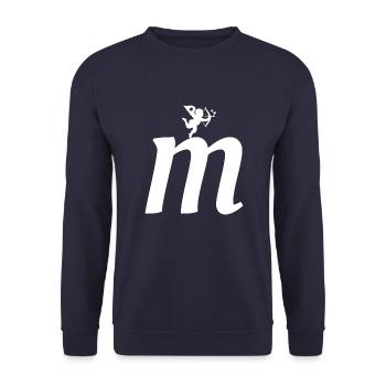 M - Unisex Pullover - Navy - Vorne - Alina (178cm) & Michal (187cm)