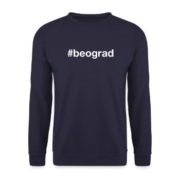 Bégrad Belgrade Serbie Hashtag Serbien - Sweat-shirt Unisexe - marine - Devant - Alina (178cm) & Michal (187cm)