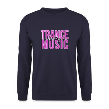 trance my music - Unisex Pullover - Navy - Vorne - Alina (178cm) & Michal (187cm)