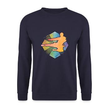 Karaté - Sweat-shirt Unisexe - marine - Devant - Alina (178cm) & Michal (187cm)