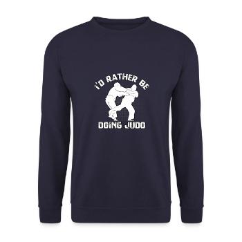 Je préférerais faire du judo - Sweat-shirt Unisexe - marine - Devant - Alina (178cm) & Michal (187cm)