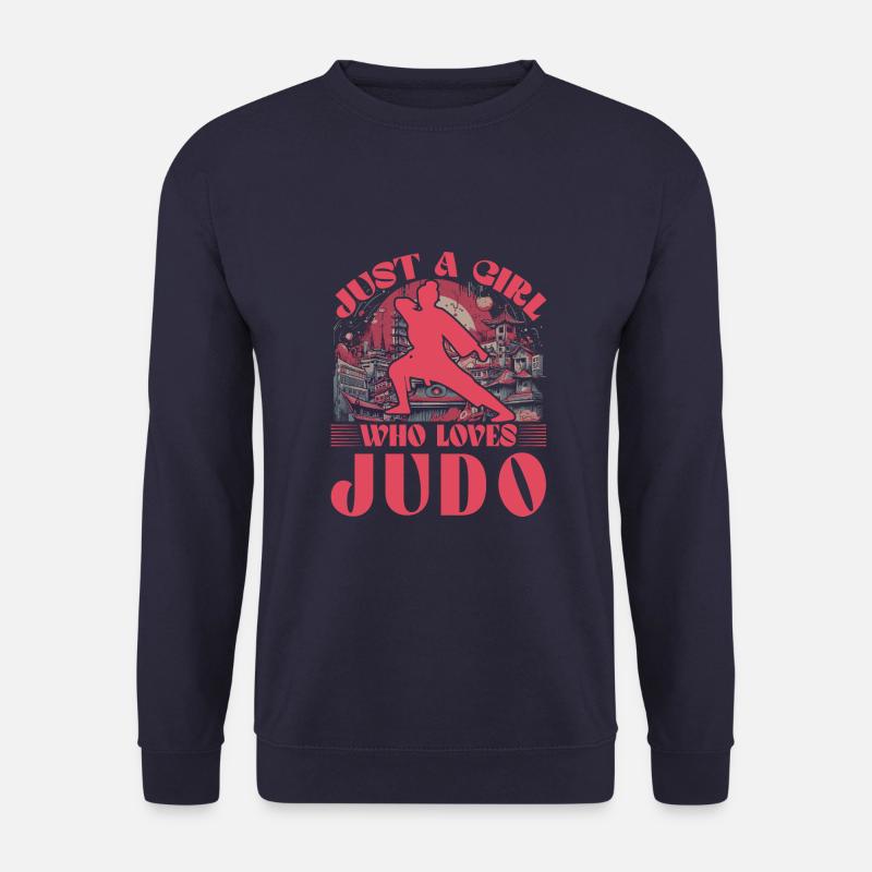 Nur ein Mädchen, das Judo liebt - Unisex Pullover - Navy