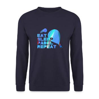 Padel Tennis, Tennis, Graffiti, Coloré - Sweat-shirt Unisexe - marine - Devant - Alina (178cm) & Michal (187cm)