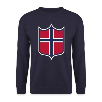 Norway - Unisex Sweatshirt - navy - Front - Alina (178cm) & Michal (187cm)