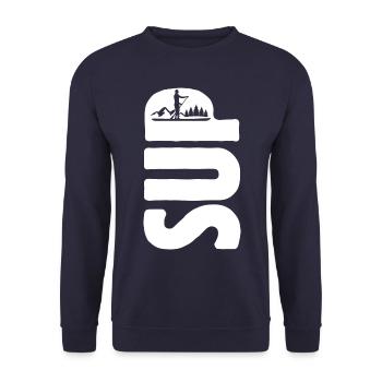 SUP Stand up paddling - Life is better on a board - Unisex Pullover - Navy - Vorne - Alina (178cm) & Michal (187cm)