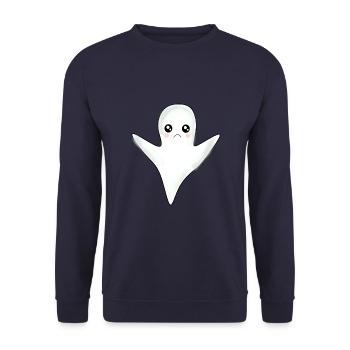 Kawaii Ghost Ghosts Halloween Halloween Costume - Unisex Sweatshirt - navy - Front - Alina (178cm) & Michal (187cm)